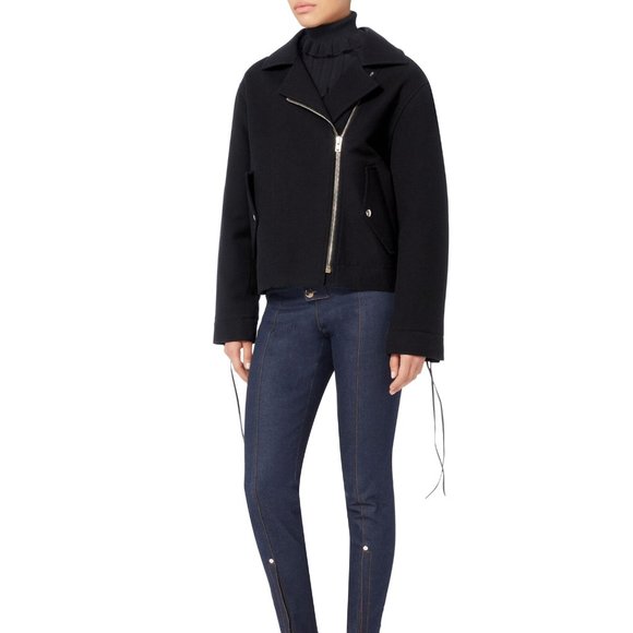 🌟NEW IRO 2-in-1 Jacket w/ 100% Lamb Shearling Vest. Black on black - Picture 13 of 15